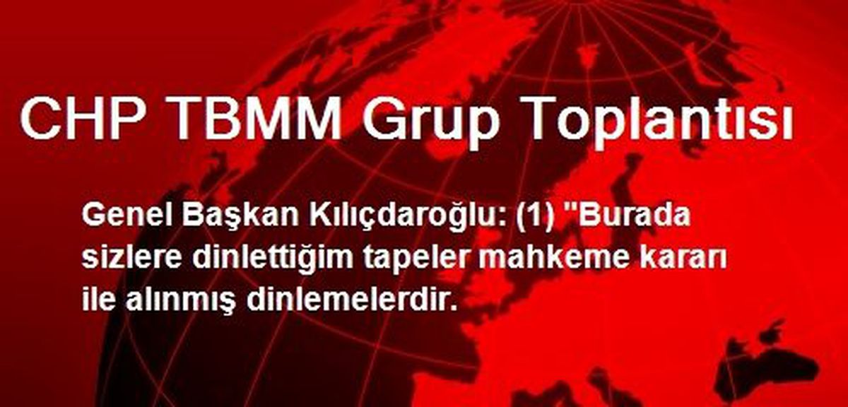 CHP TBMM Grup Toplantısı