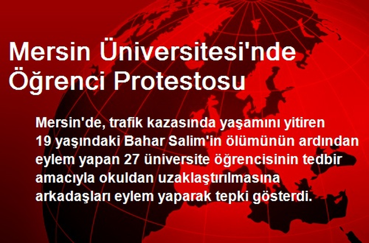 Mersin Üniversitesi\'nde Öğrenci Protestosu