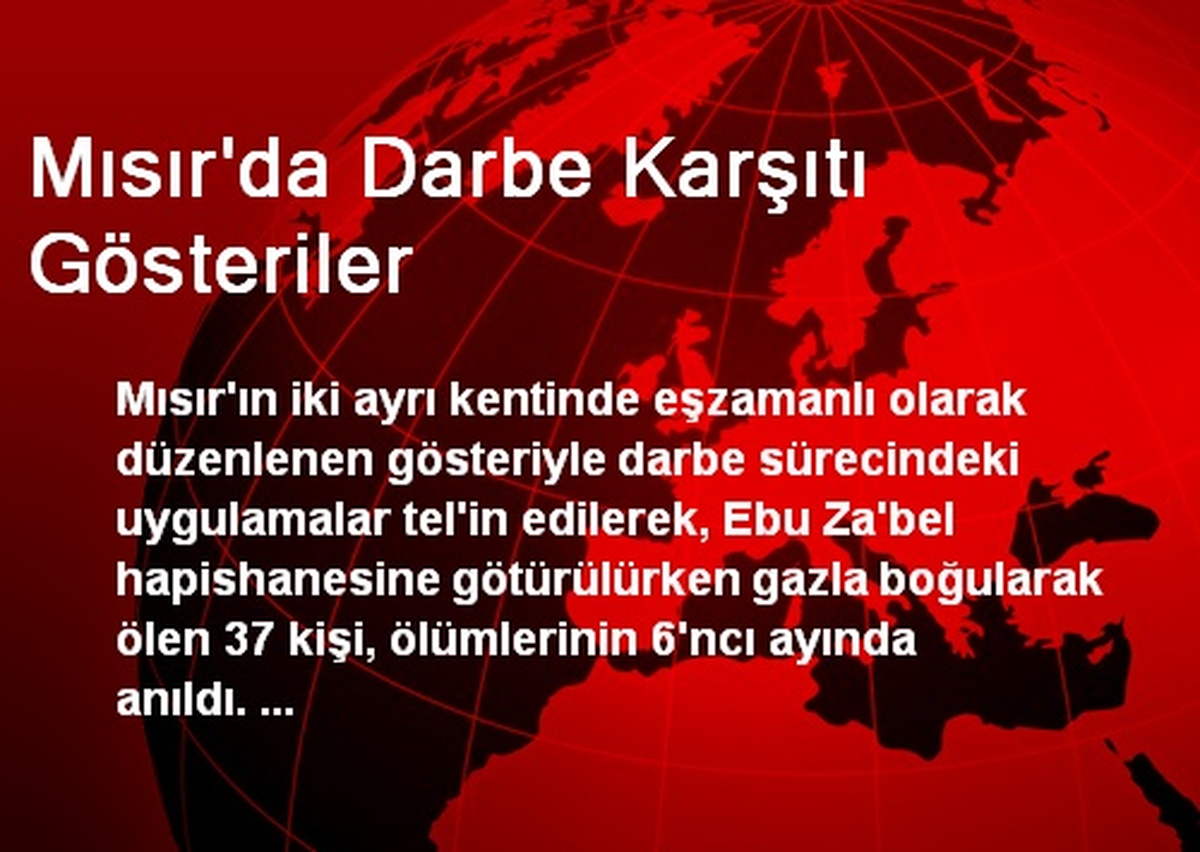 Mısır\'da Darbe Karşıtı Gösteriler