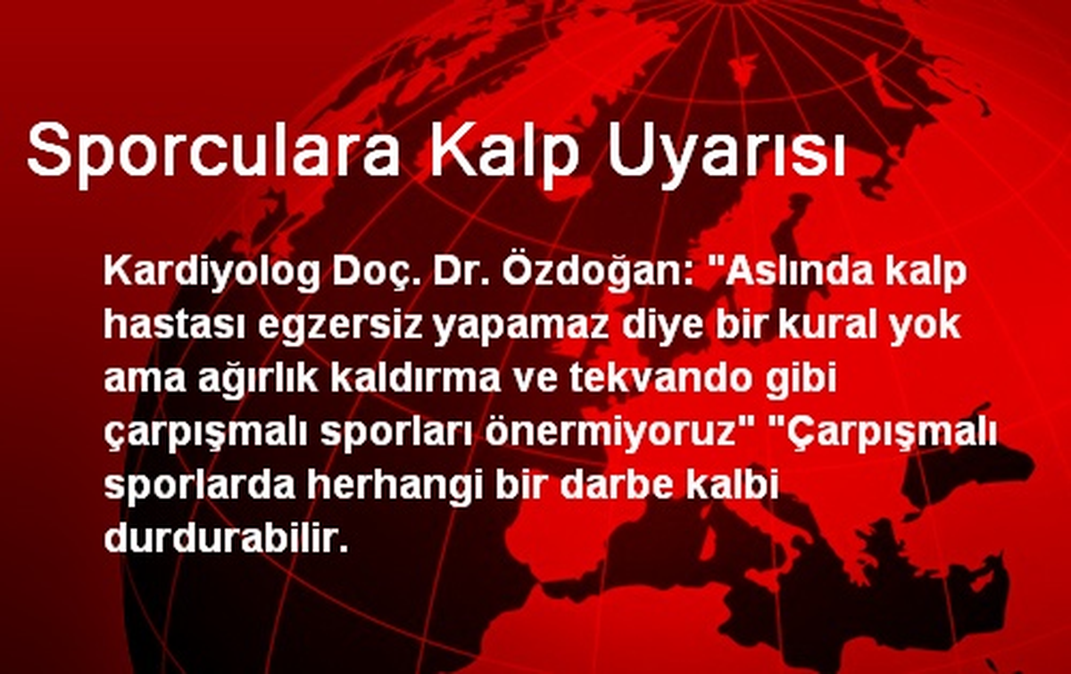 Sporculara Kalp Uyarısı