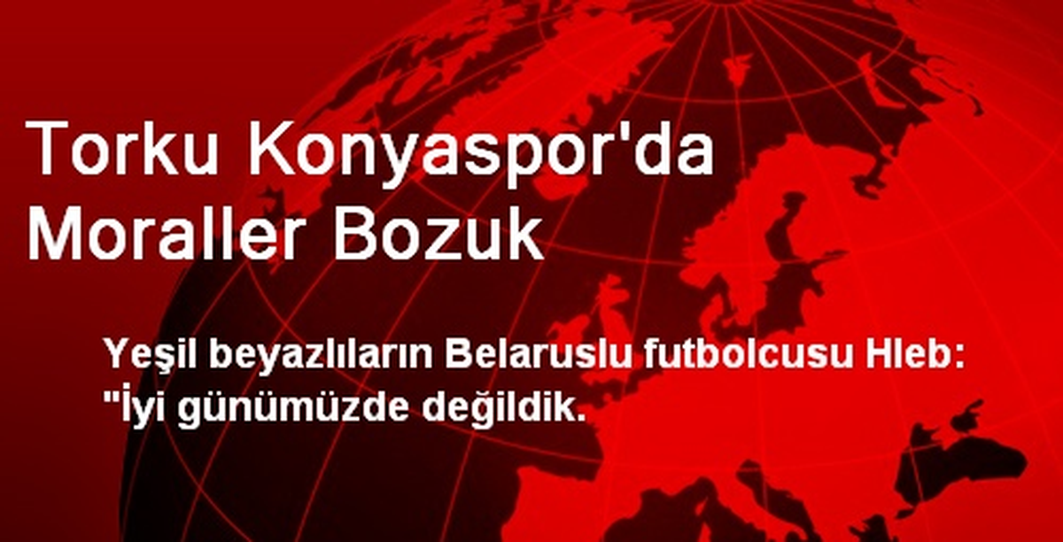 Torku Konyaspor\'da Moraller Bozuk