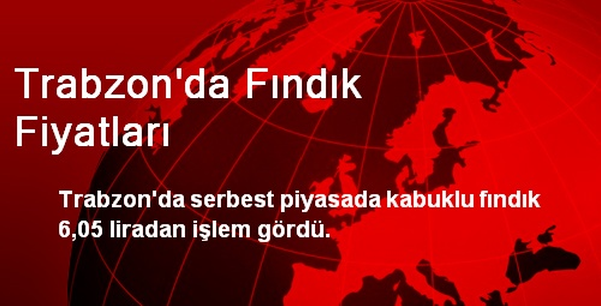 Trabzon\'da Fındık Fiyatları