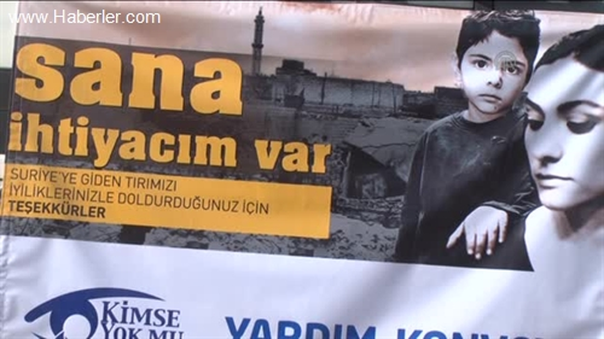 56 TIR Yardım Malzemesi Suriye\'ye Gönderildi