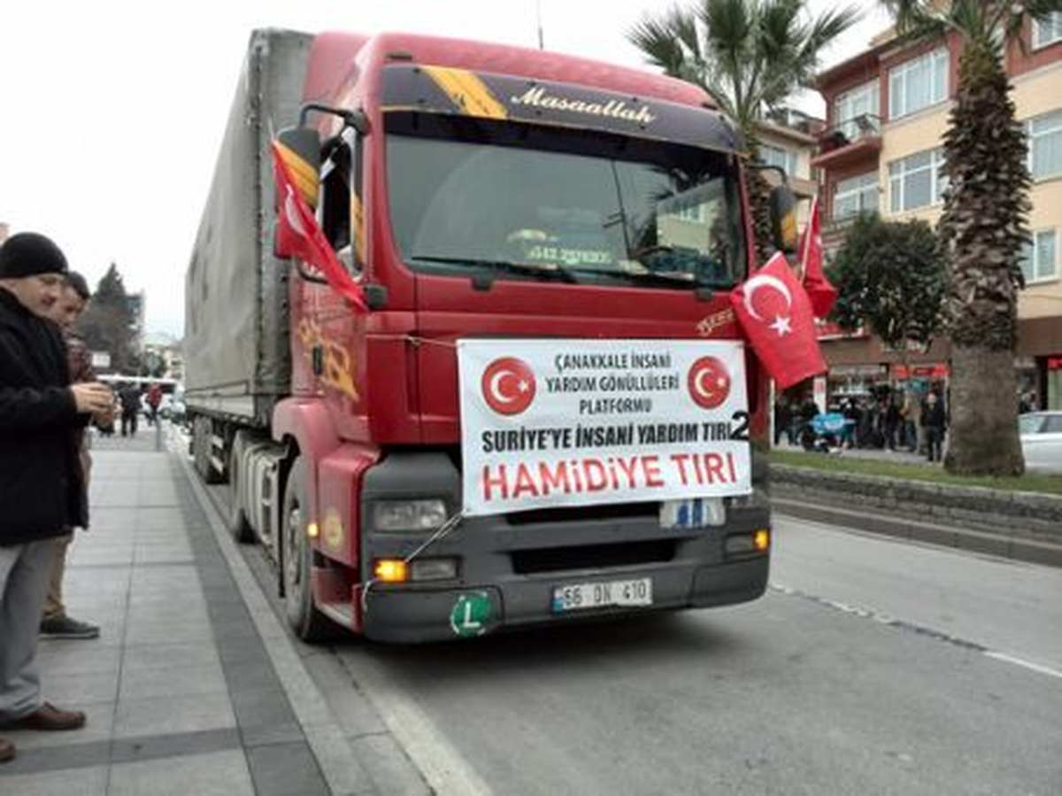 Çanakkale\'de Suriye\'ye İnsani Yardım