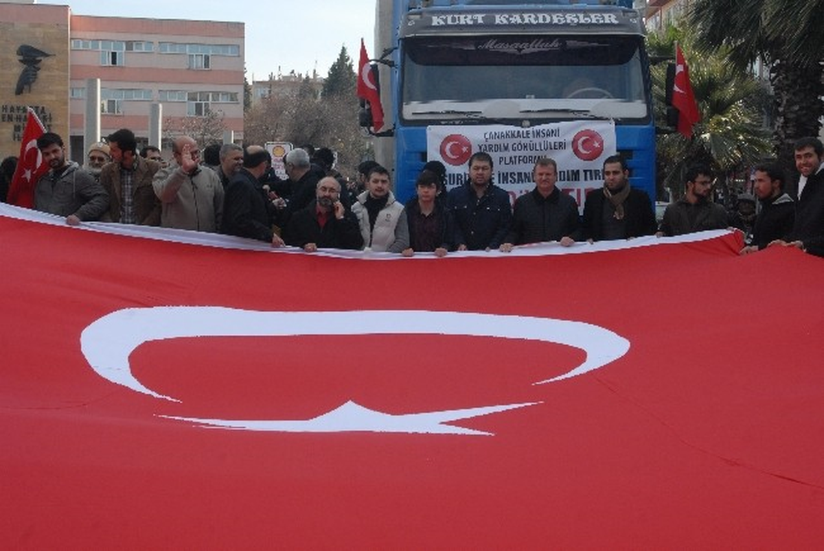 Çanakkale\'den Suriye\'ye Yardım Malzemesi