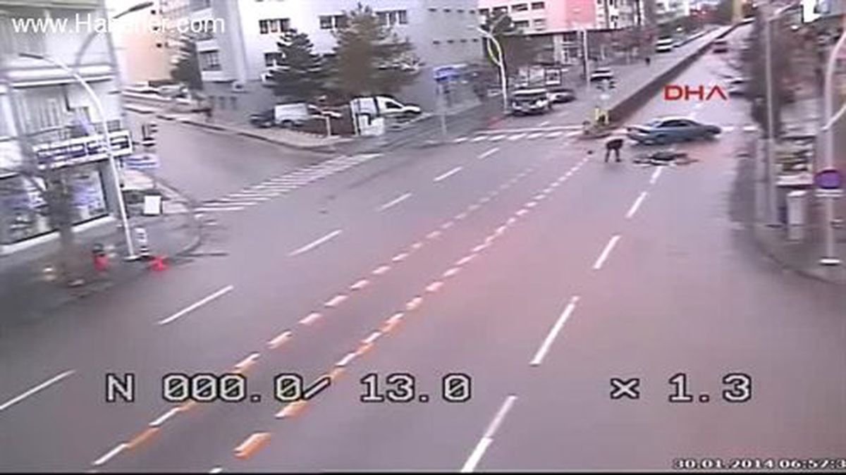 Çorum\'da Kazalar, Mobese Kameralarına Yansıdı