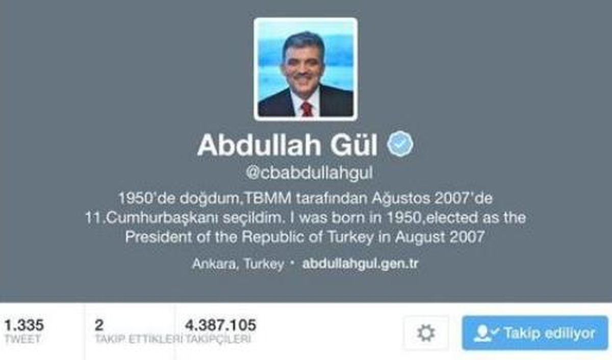 Cumhurbaşkanı Gül 4 Saatte 57 Bin Takipçi Kaybetti