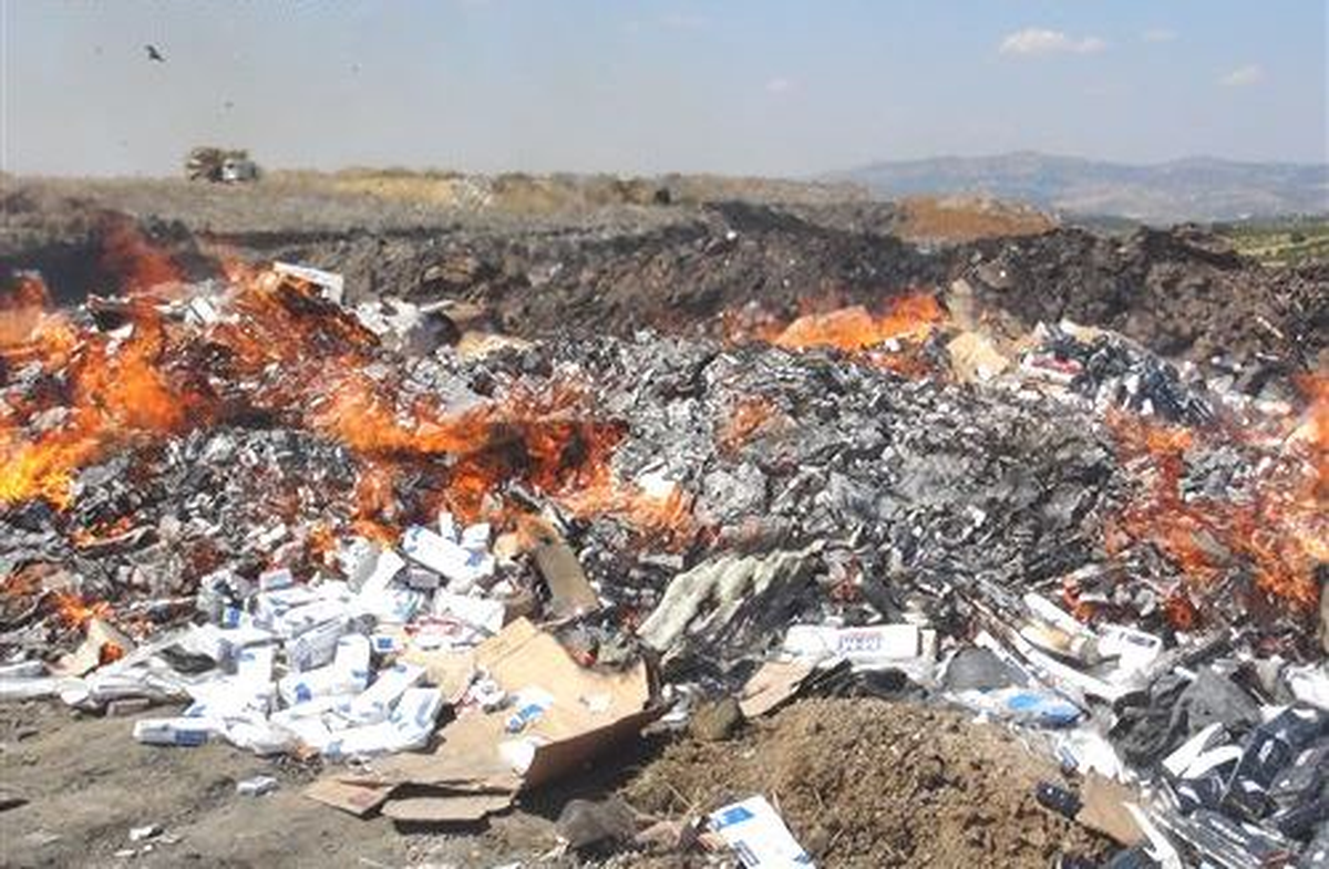 Gaziantep\'te 766 Bin 600 Paket Kaçak Sigara İmha Edildi