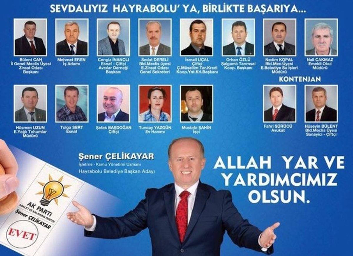 Hayrabolu\'da AK Parti Belediye Meclis Üyesi Adayları Açıklandı