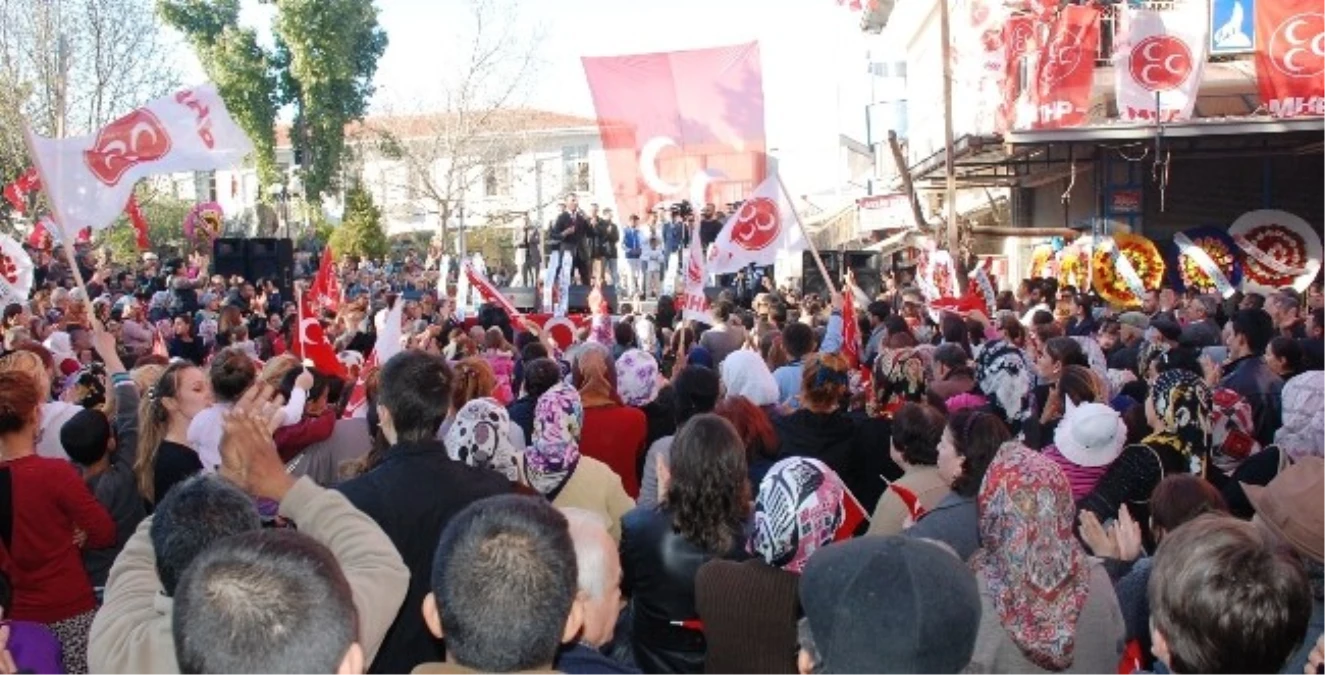 MHP\'nin Germencik Seçim Bürosu Açılışı Mitinge Dönüştü