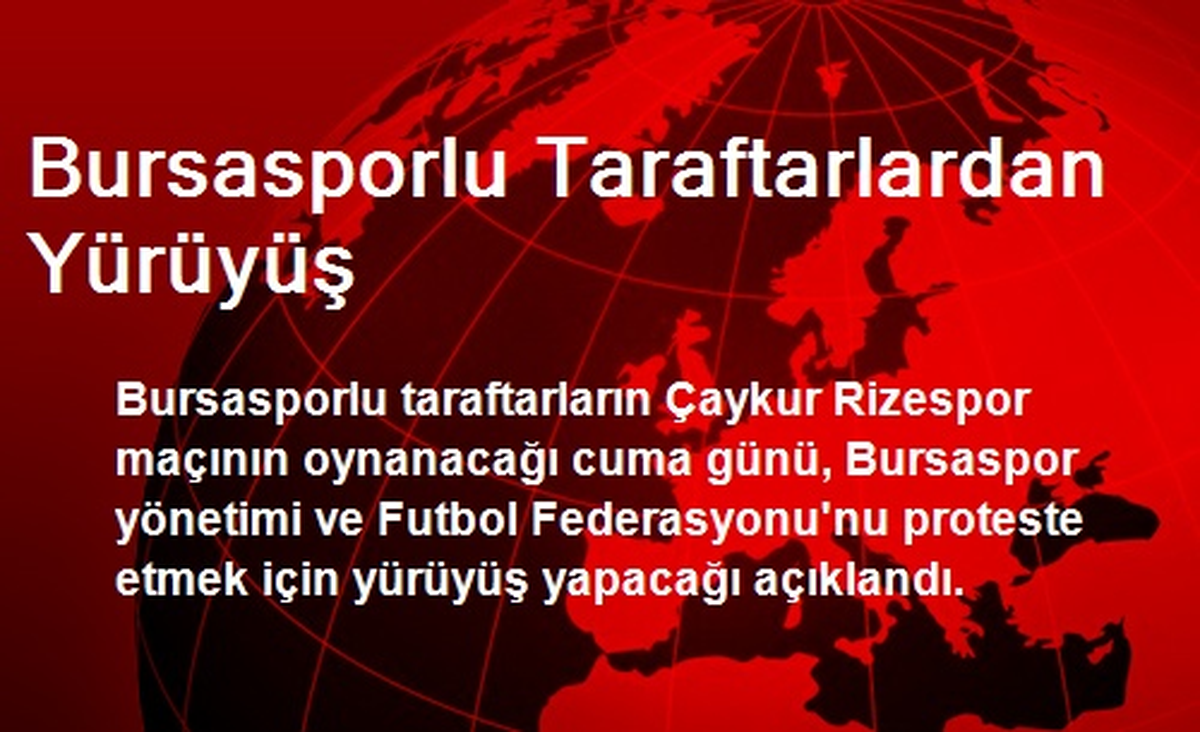 Bursasporlu Taraftarlardan Yürüyüş
