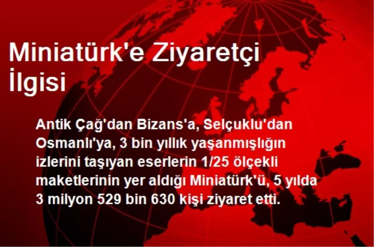 Miniatürk\'e Ziyaretçi İlgisi