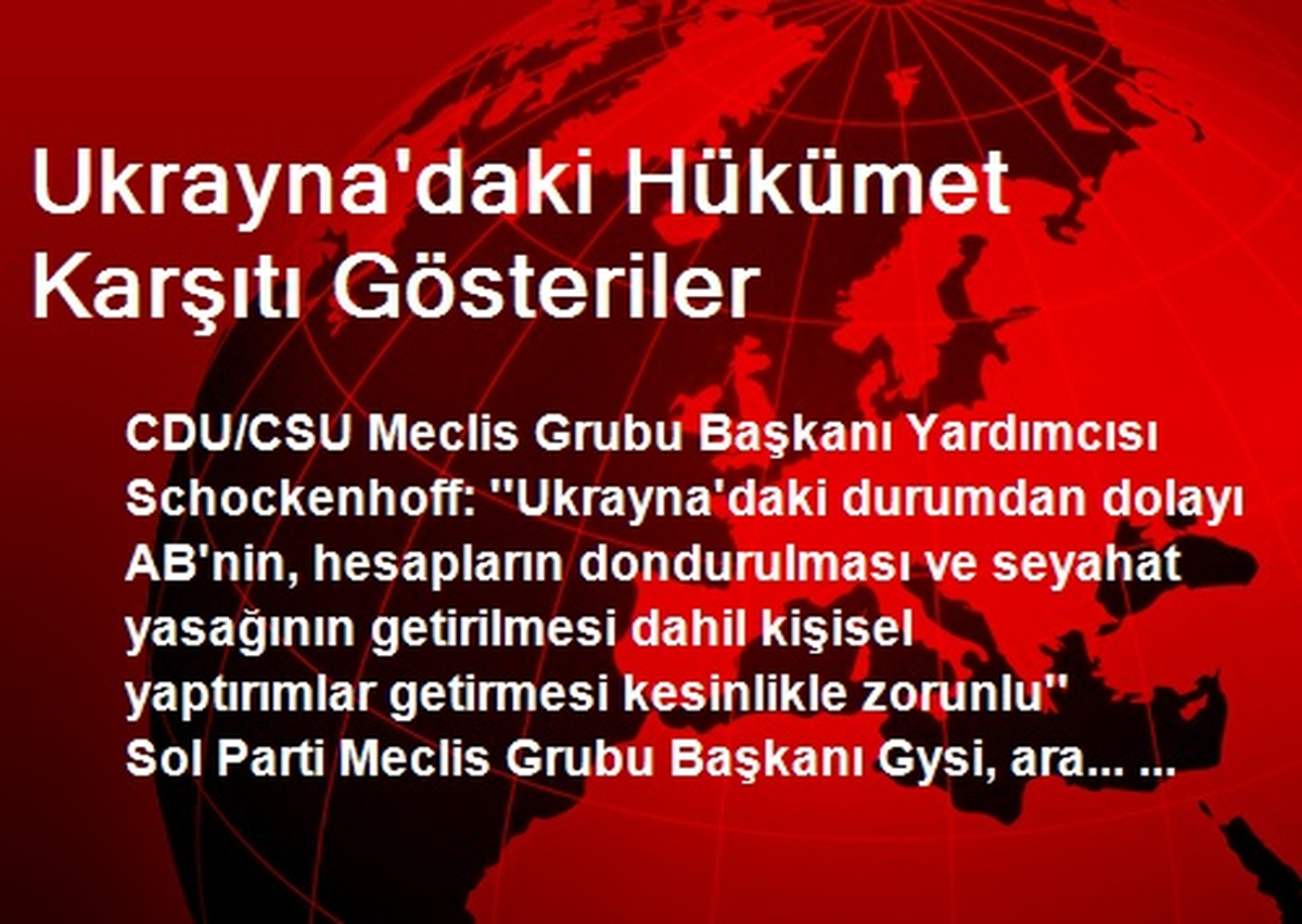Ukrayna\'daki Hükümet Karşıtı Gösteriler