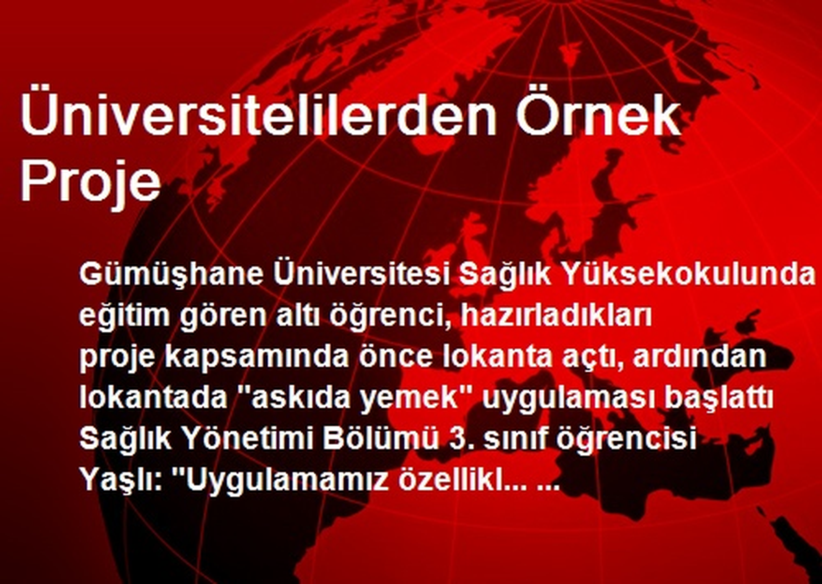 Üniversitelilerden Örnek Proje