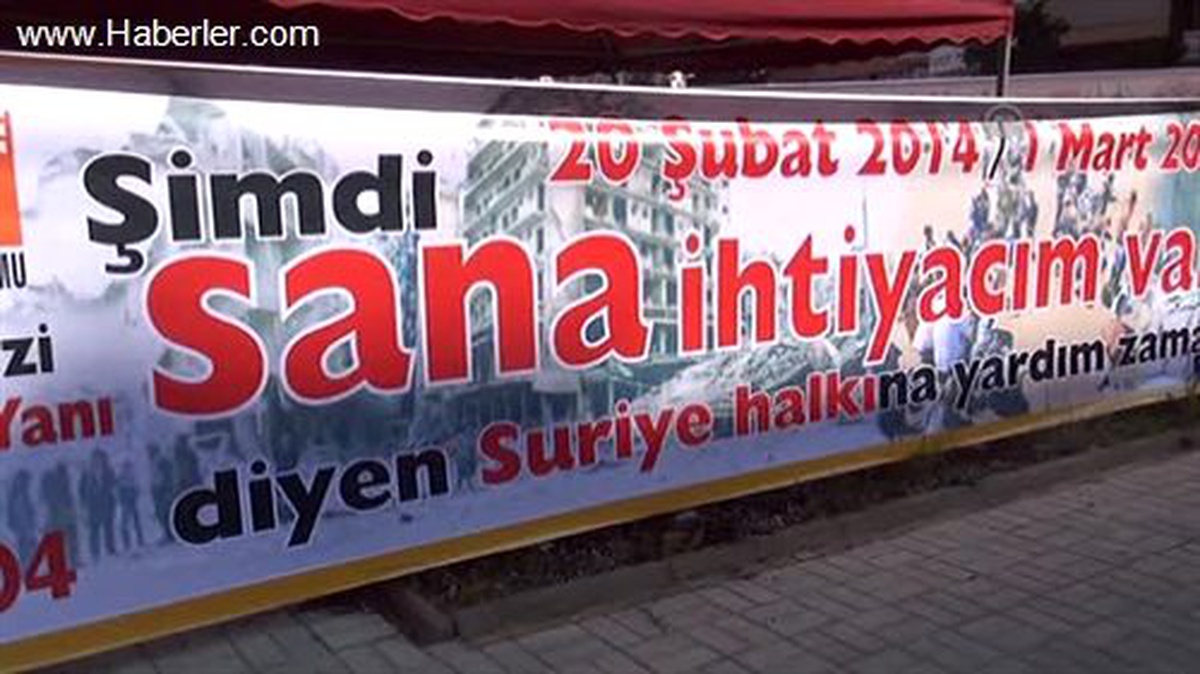 Alanya\'da Suriye halkına yardım kampanyası -