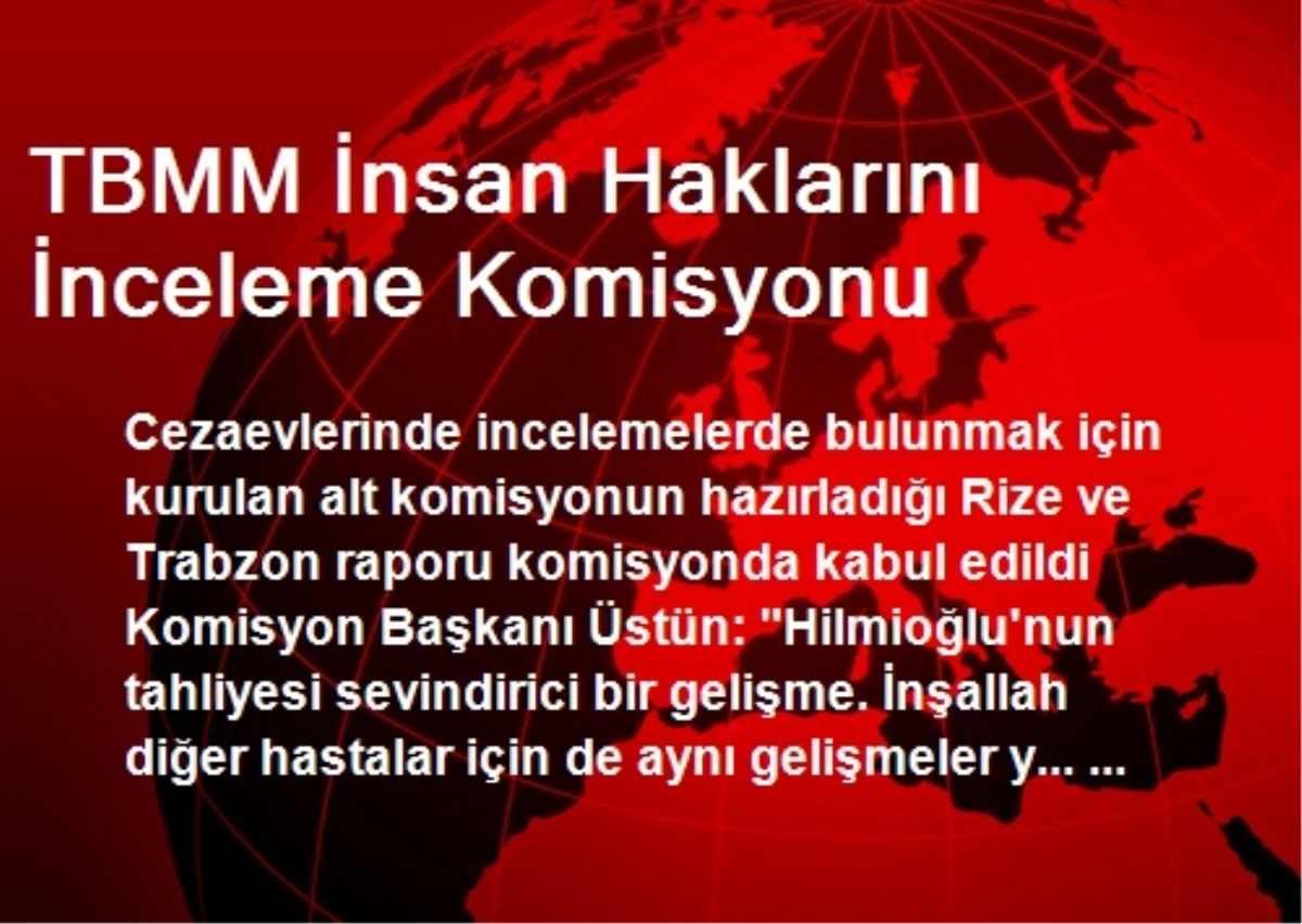 TBMM İnsan Haklarını İnceleme Komisyonu