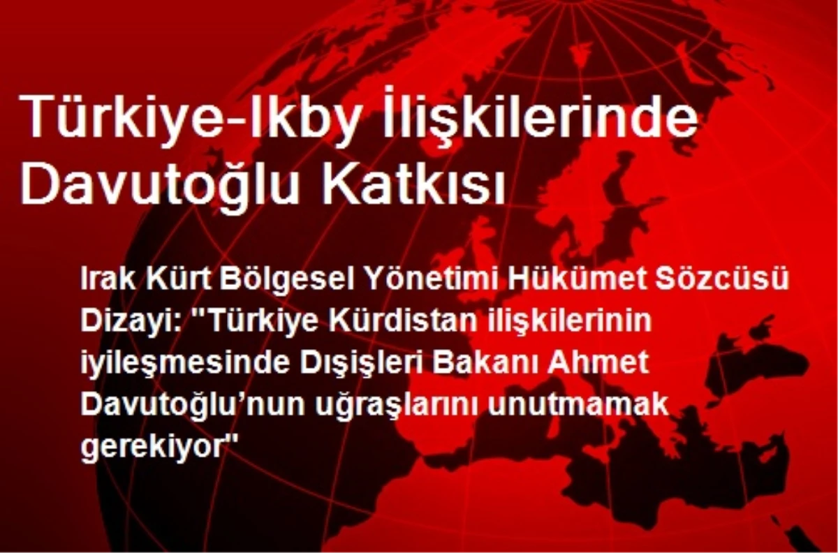 Türkiye-Ikby İlişkilerinde Davutoğlu Katkısı