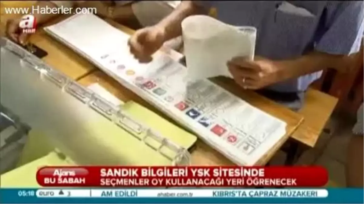 Sandık Bilgileri YSK Sitesinde