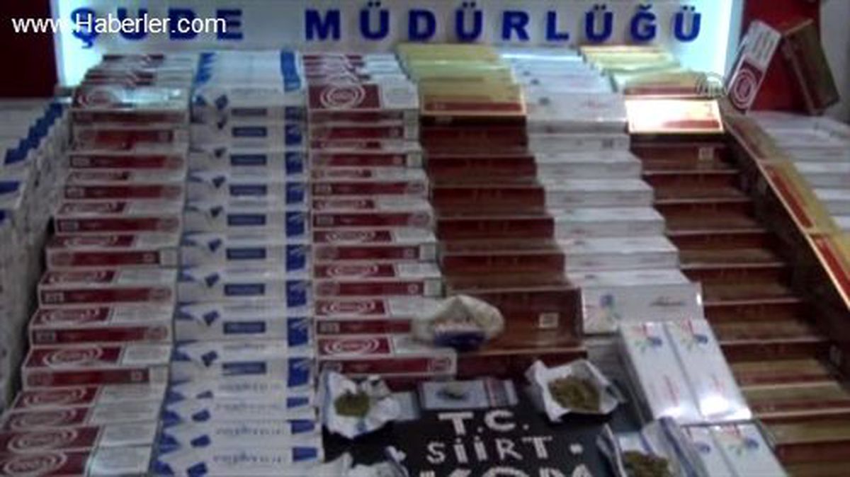 Siirt\'te Uyuşturucu ve Kaçak Sigara Operasyonu