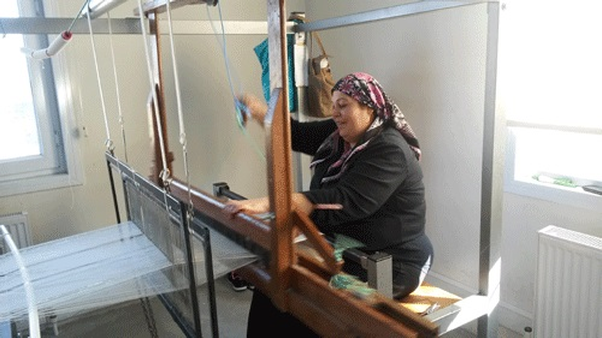 El Dokuması Şile Bezleri Göz Kamaştırıyor 
