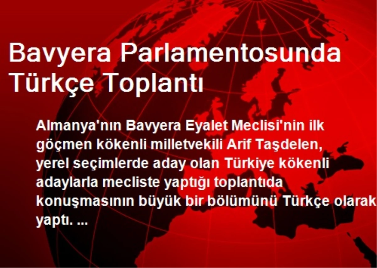 Bavyera Parlamentosunda Türkçe Toplantı