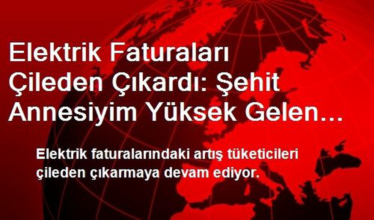 Elektrik Faturaları Çileden Çıkardı: Şehit Annesiyim Yüksek Gelen Faturaları Ödeyemiyorum
