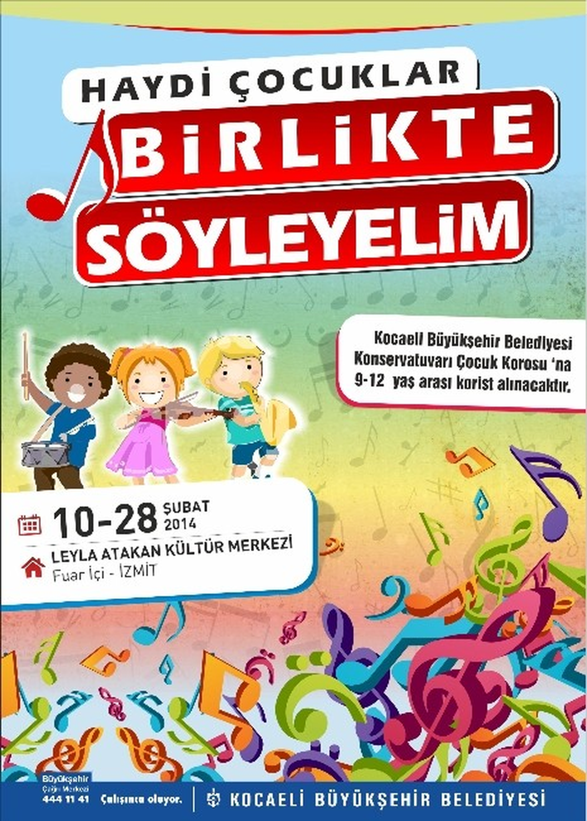 Kocaeli Büyükşehir Belediyesi Çocuk Korosuna Korist Alınacak