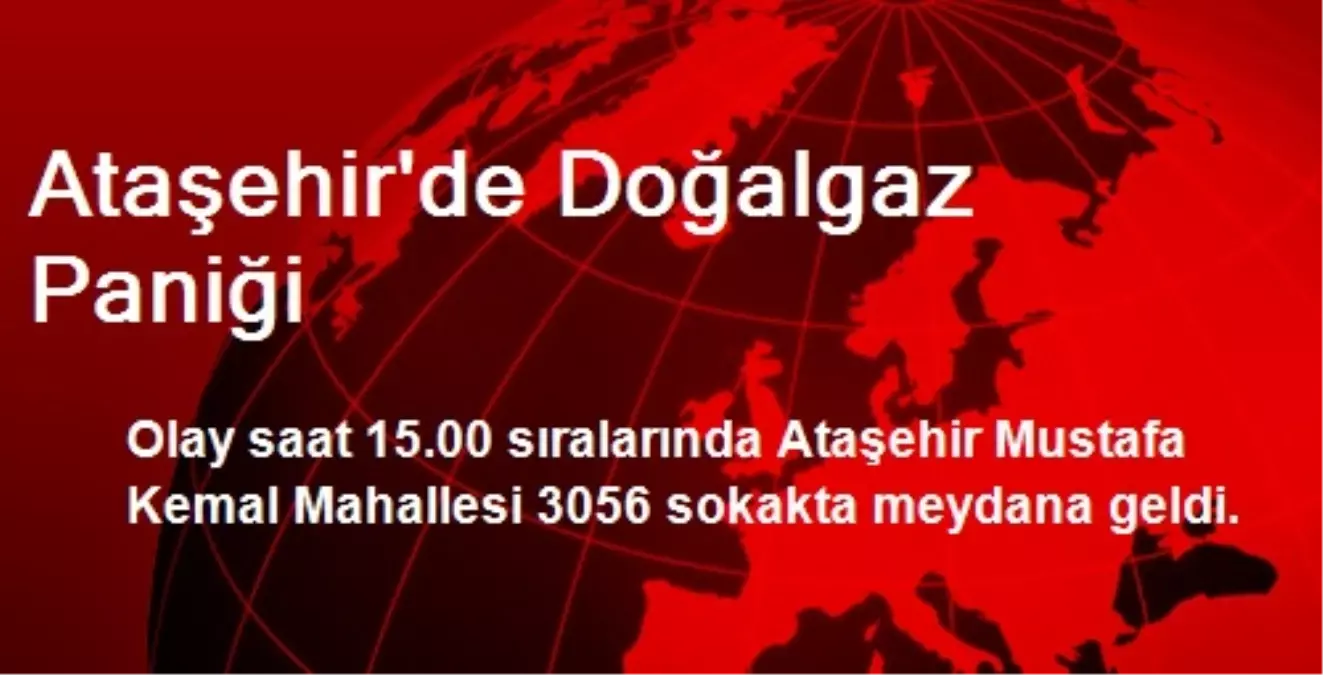 Ataşehir\'de Doğalgaz Paniği