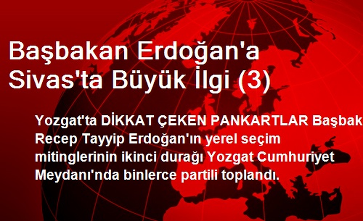 Başbakan Erdoğan\'a Sivas\'ta Büyük İlgi (3)