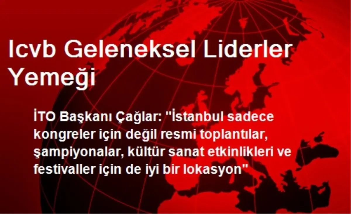 Icvb Geleneksel Liderler Yemeği