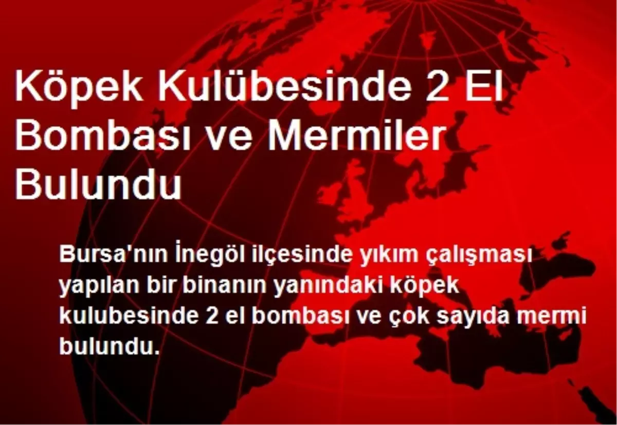 Köpek Kulübesinde 2 El Bombası ve Mermiler Bulundu