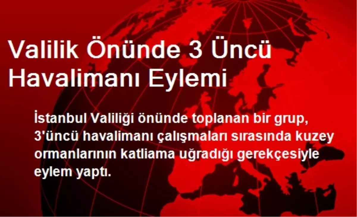 Valilik Önünde 3 Üncü Havalimanı Eylemi