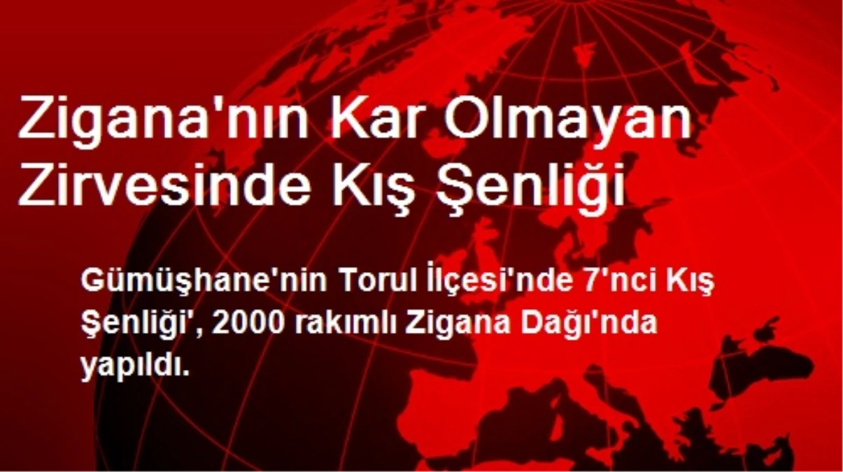 Zigana\'nın Kar Olmayan Zirvesinde Kış Şenliği