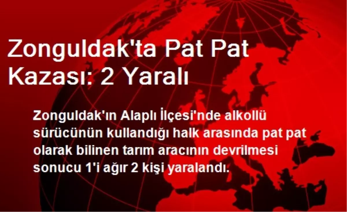 Zonguldak\'ta Pat Pat Kazası: 2 Yaralı