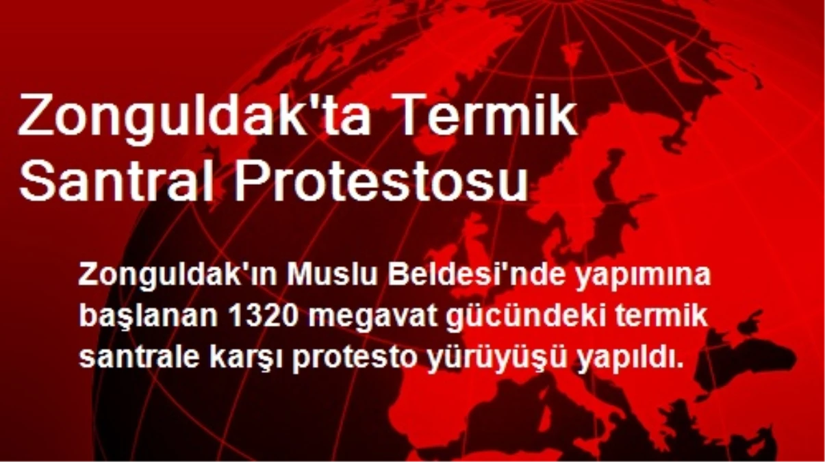 Zonguldak\'ta Termik Santral Protestosu