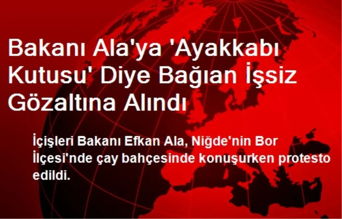 Bakanı Ala\'ya \'Ayakkabı Kutusu\' Diye Bağıan İşsiz Gözaltına Alındı