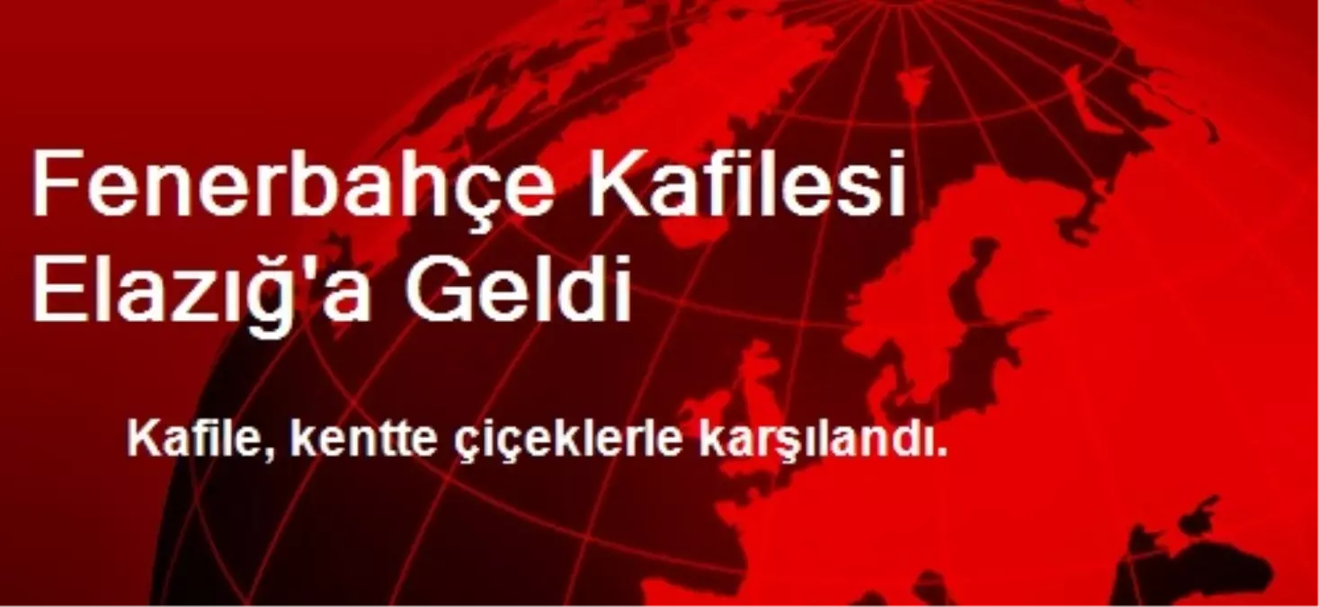 Fenerbahçe Kafilesi Elazığ\'a Geldi