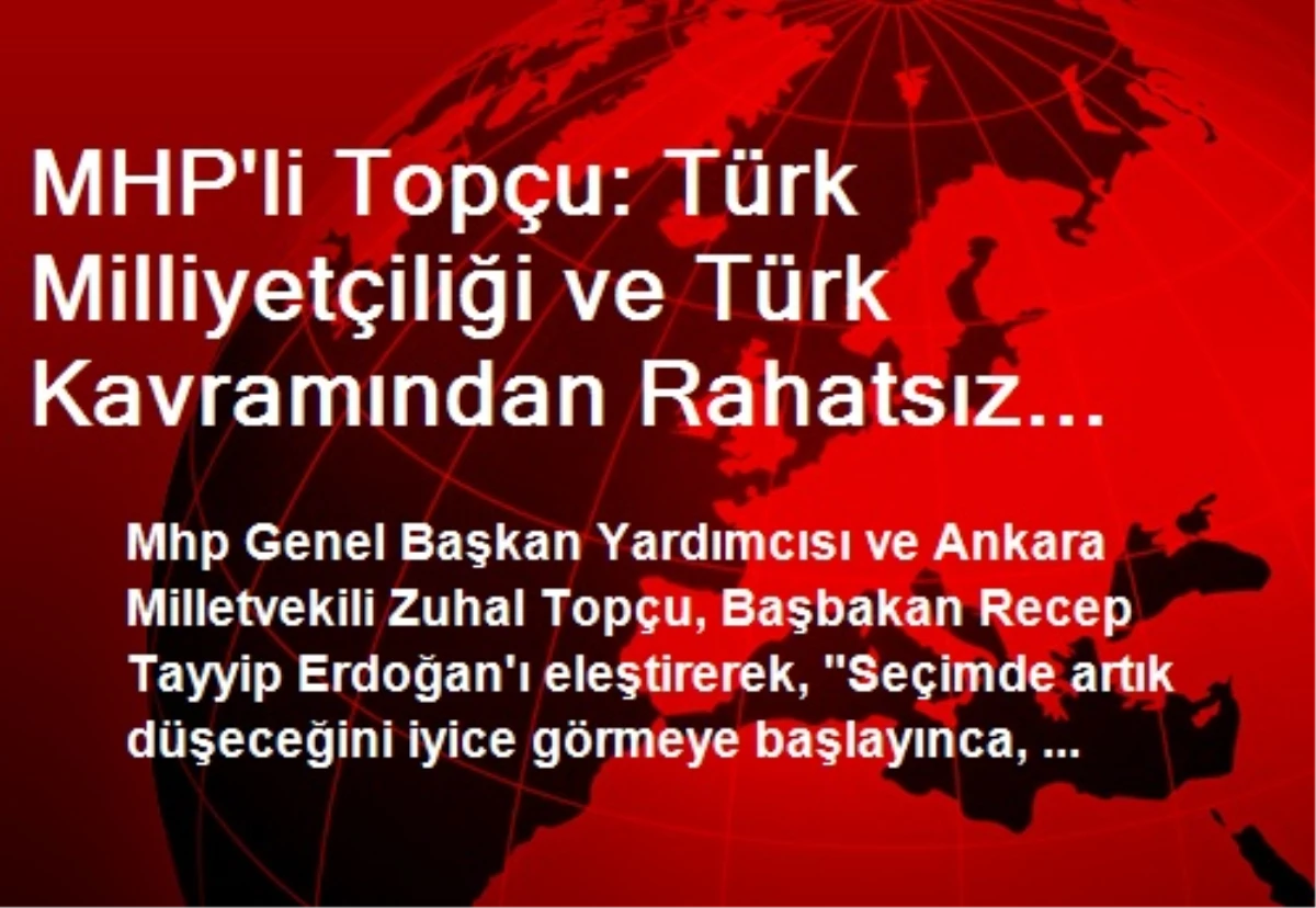 MHP\'li Topçu: Türk Milliyetçiliği ve Türk Kavramından Rahatsız Oluyor