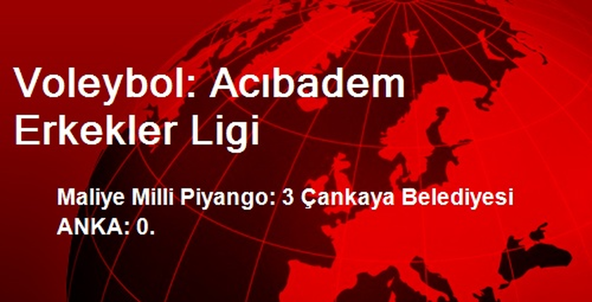 Voleybol: Acıbadem Erkekler Ligi