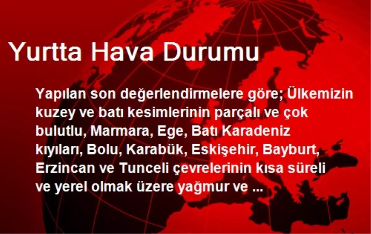 Yurtta Hava Durumu