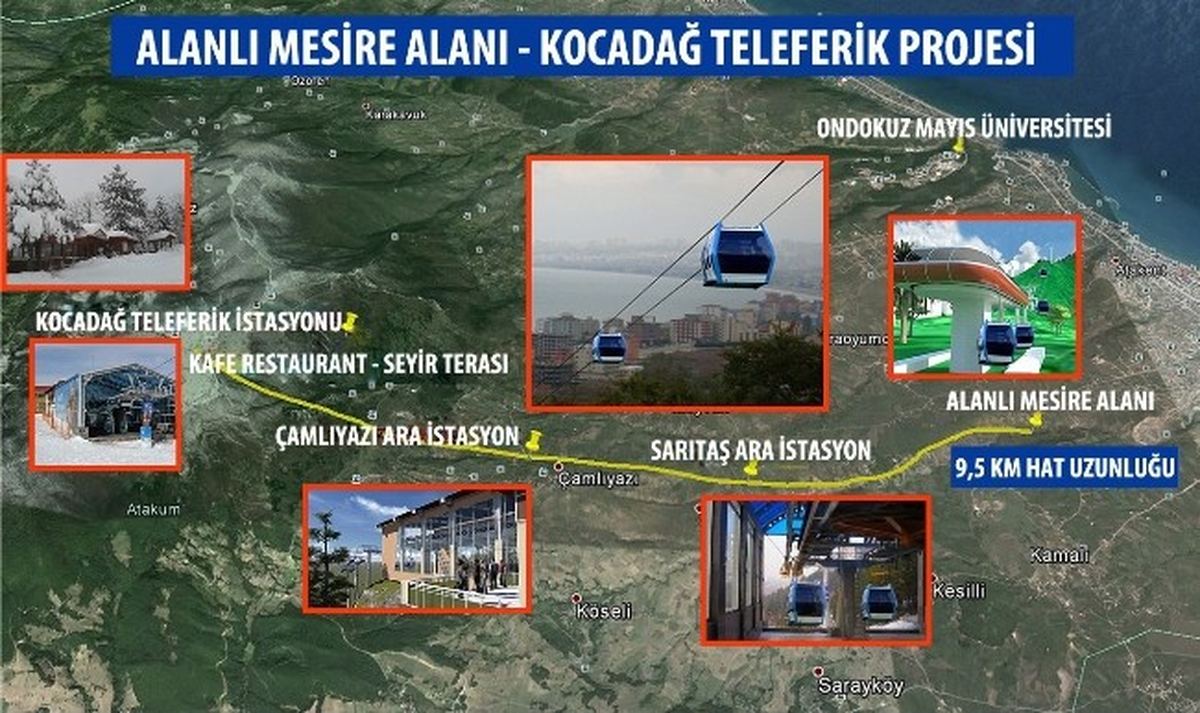 Çamaş\'tan Teleferik Projesi