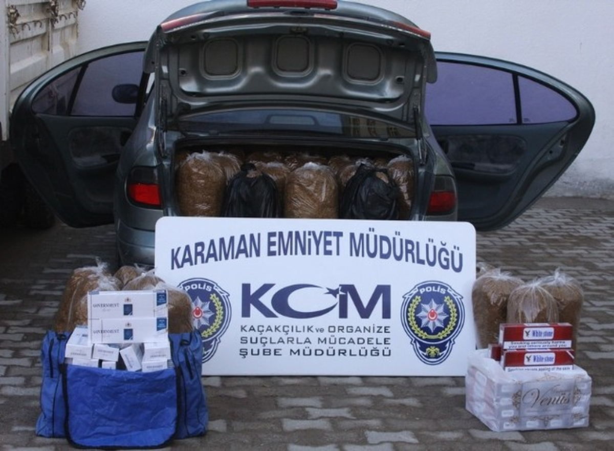 Karaman\'da Kaçak Sigara ve Tütün Operasyonu