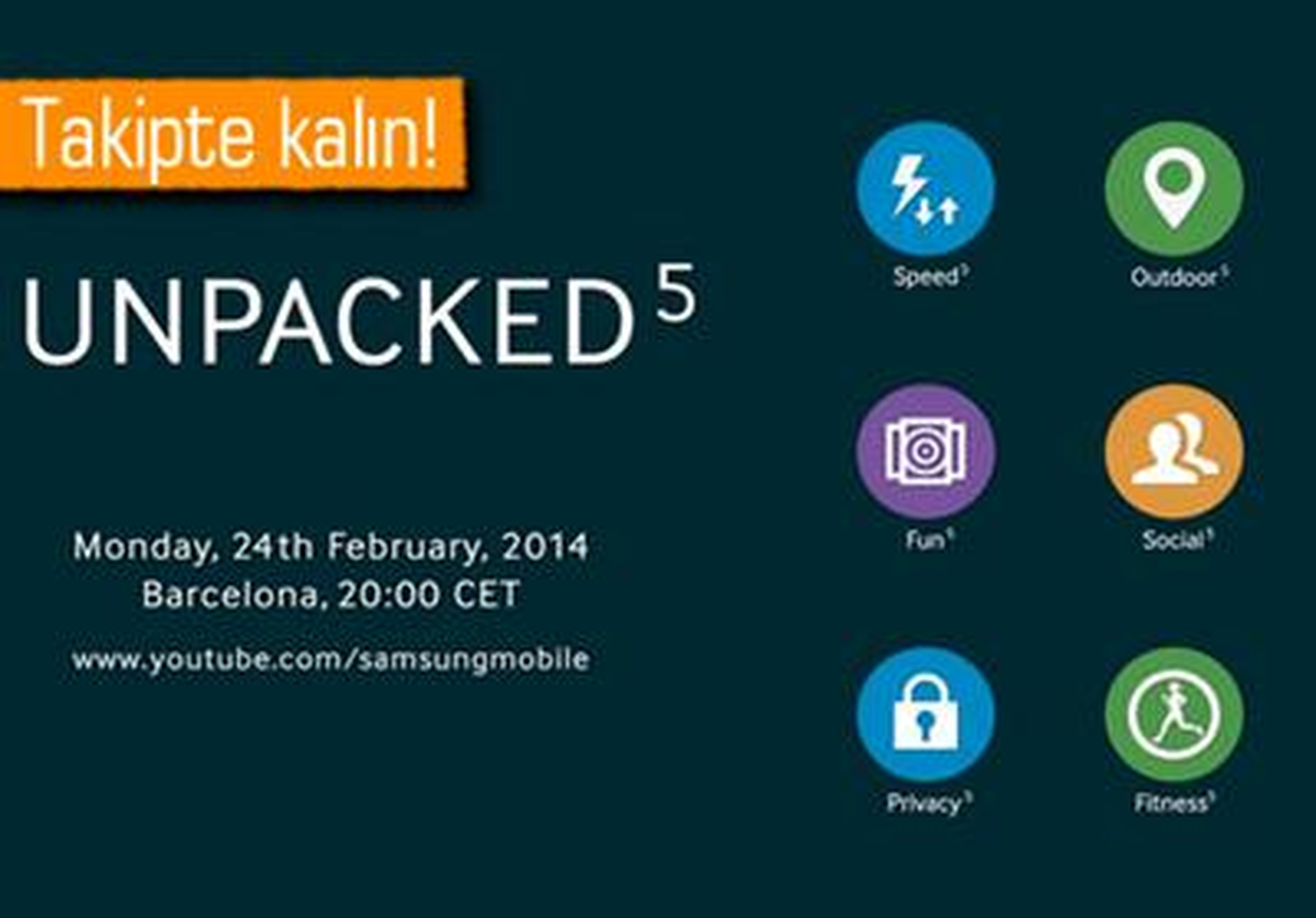 Mwc 2014: Samsung\'un Unpacked 5 Etkinliğinden Canlı Yayın