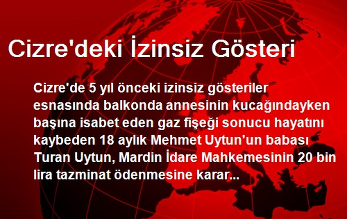 Cizre\'deki İzinsiz Gösteri