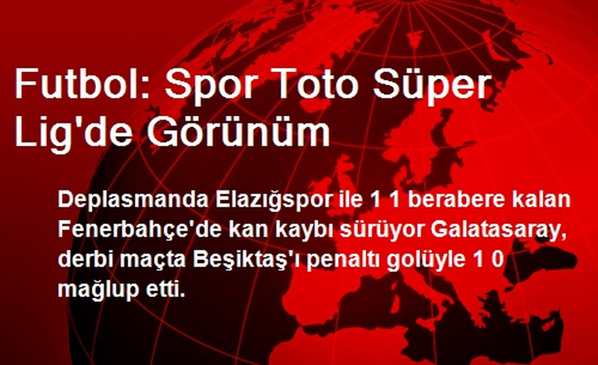 Spor Toto Süper Lig\'de Görünüm