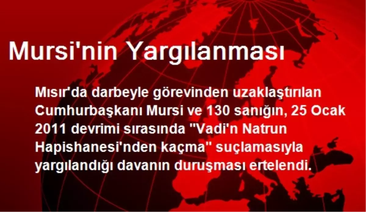 Mursi\'nin Yargılanması