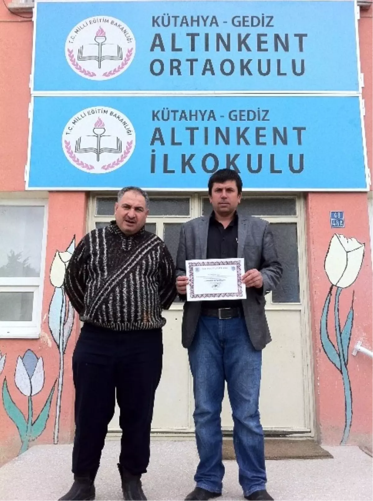 Altınkent Ortaokulu'na Nafi Güral Fen Lisesi'nden Kutlama Belgesi