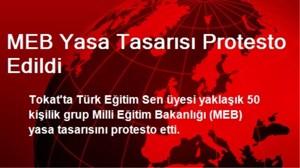 MEB Yasa Tasarısı Protesto Edildi