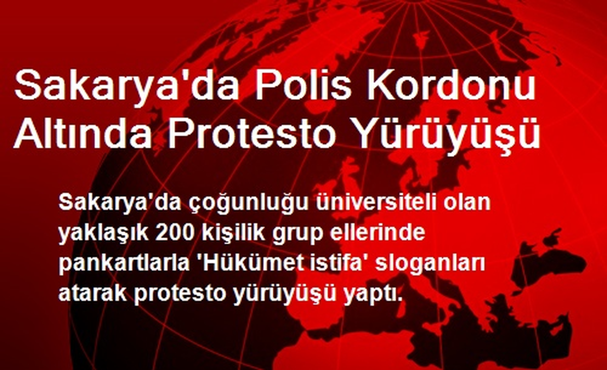 Sakarya\'da Polis Kordonu Altında Protesto Yürüyüşü