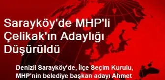 Sarayköy'de MHP'li Çelikak'ın Adaylığı Düşürüldü